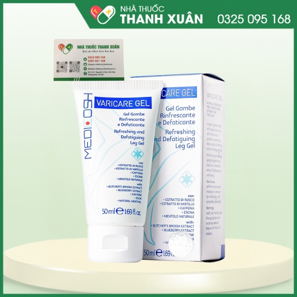 Medicosh Varicare Gel - Hỗ trợ làm giảm các triệu chứng suy giãn tĩnh mạch